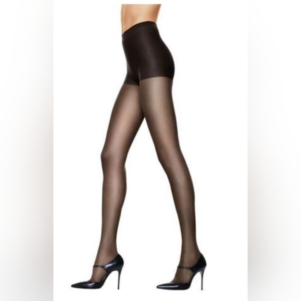 Hanes Jet Black Silky Sheer Panty Hose Size AB